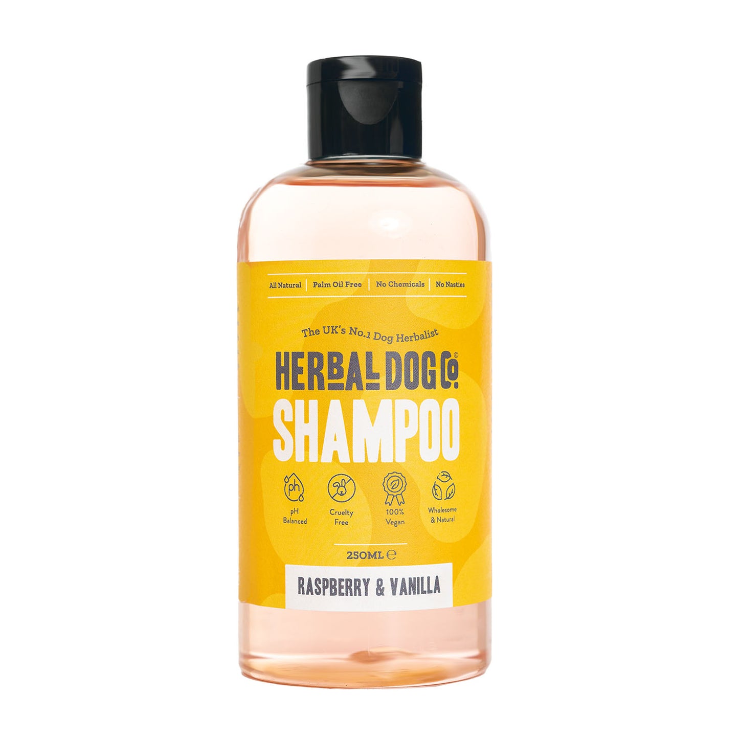 Herbal Dog Co Raspberry & Vanilla | Botanical Everyday Gentle Wash: The Pure & Balanced Cleanse for Every Dog 250ml