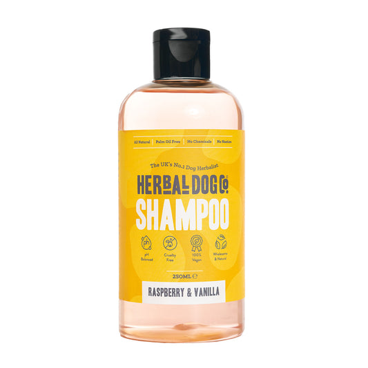 Herbal Dog Co Raspberry & Vanilla | Botanical Everyday Gentle Wash: The Pure & Balanced Cleanse for Every Dog 250ml
