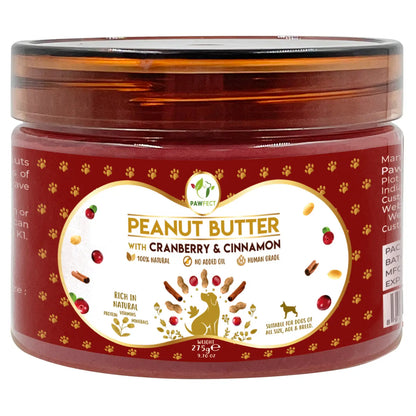 Cranberry & Cinnamon Peanut Butter For Dogs 275g