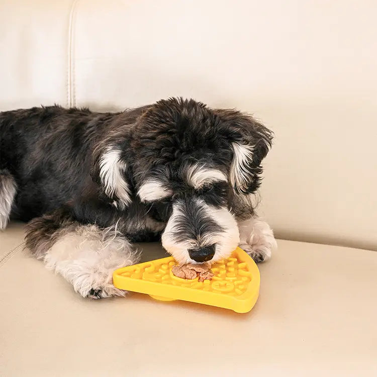 Hugsmart Pet - Dog Bowl Pet Lick Mat | Pizza Slow Feeder
