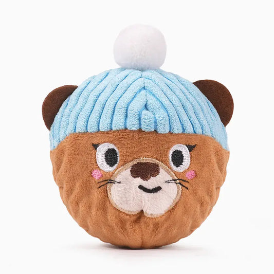 Christmas Otter Squeaky Ball Dog Toy