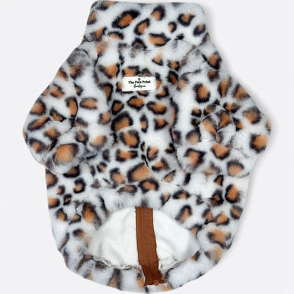 Paw Print Boutique Dog Fleece Fluffy & Fabulous Leopard Print