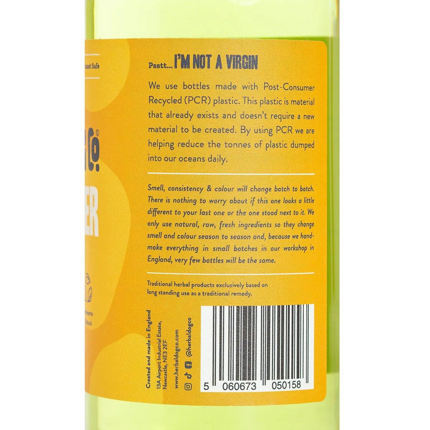 Herbal Dog Co Botanical Ear Cleaner For Pets: Soothe Itchy, Gunky, Waxy, & Smelly Ears 250ml