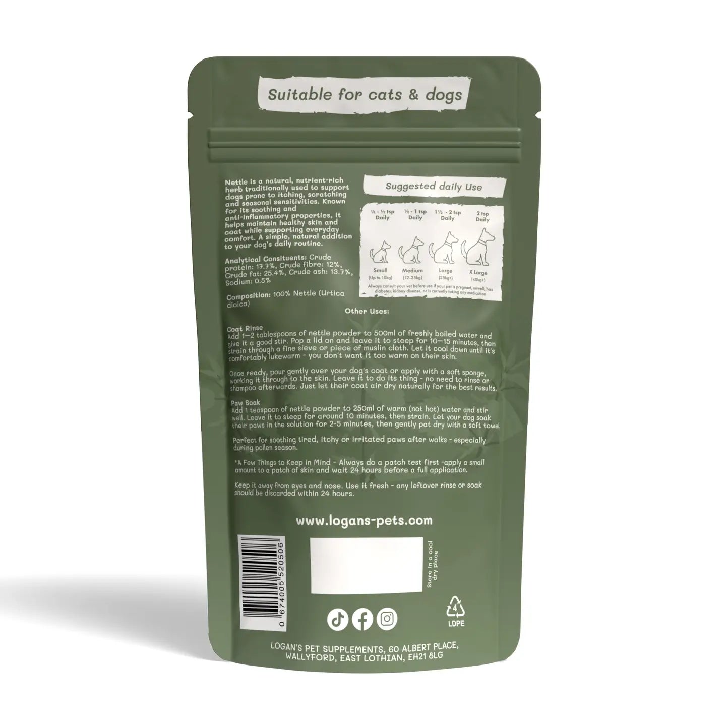 Logan’s Nettle Powder - Natures Antihistamine