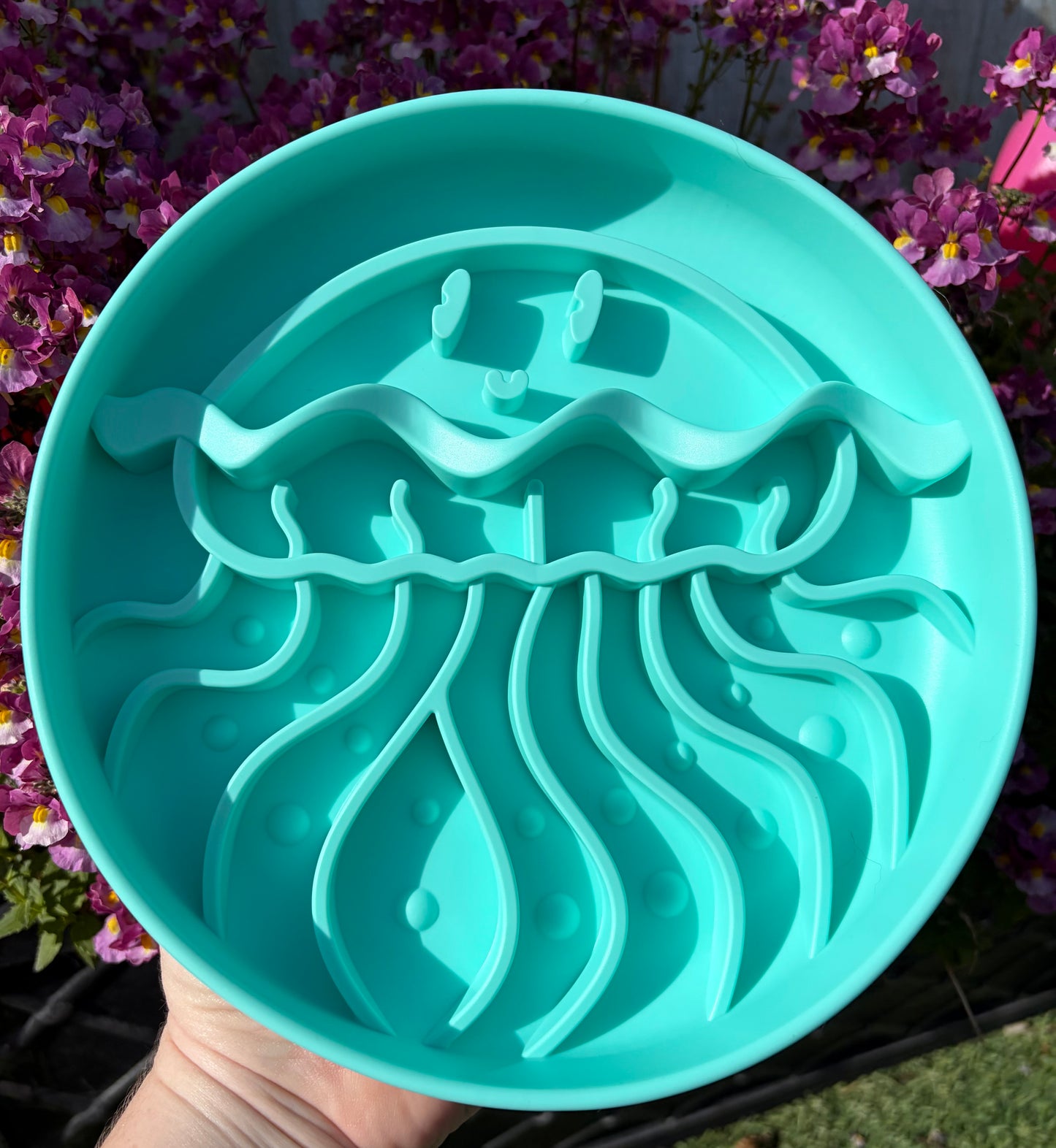 Blue Jellyfish Dog Enrichment Slow Feeder & Licki Bowl