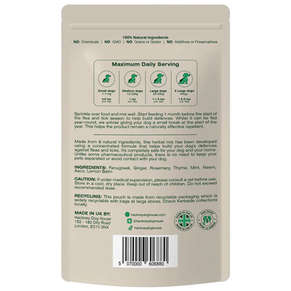 Hackney Dog House Natural Flea & Tick Prevention Food Topper
