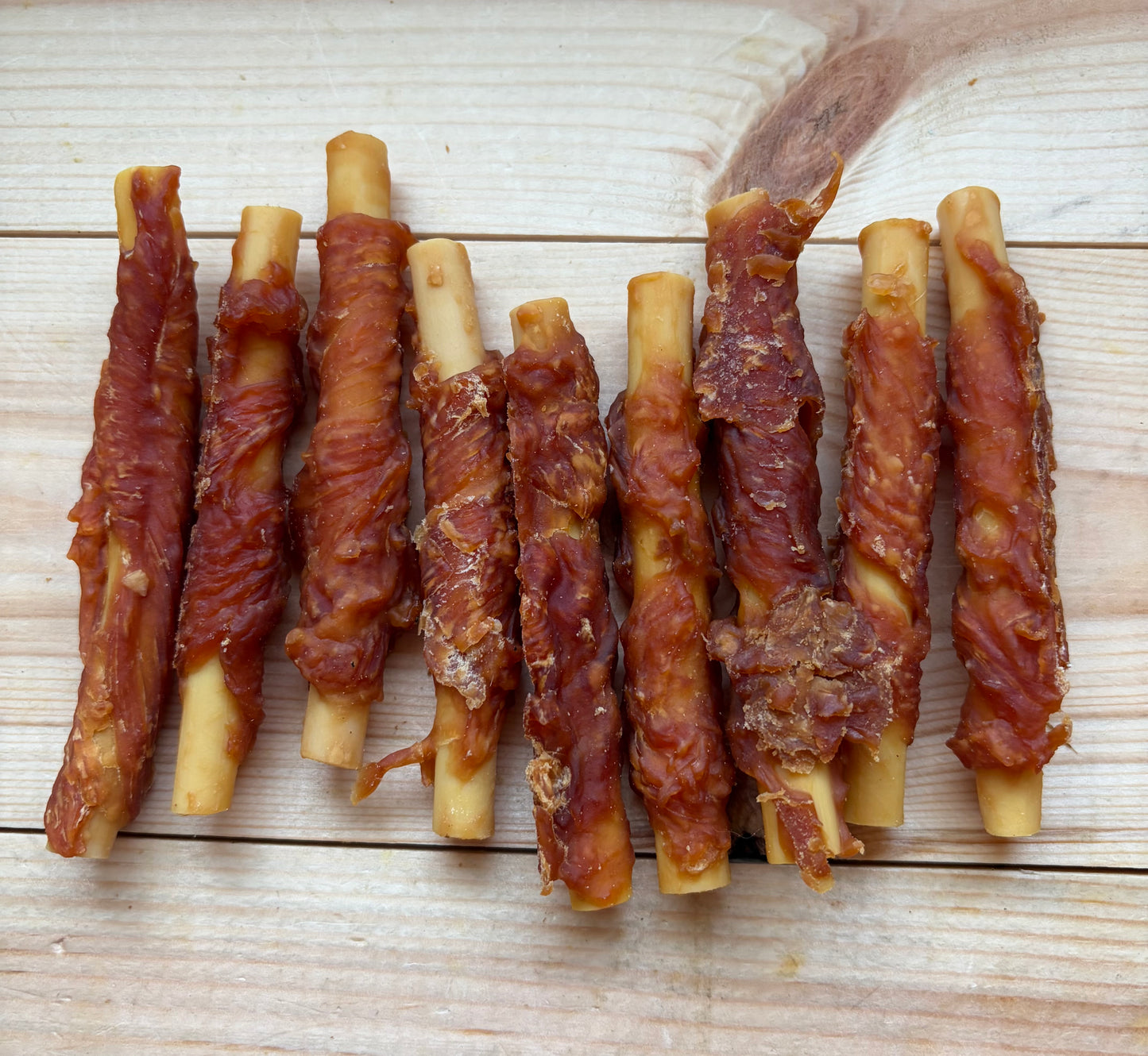 Sweet Potato Wrapped Rabbit Tubes Dog Treats 100g