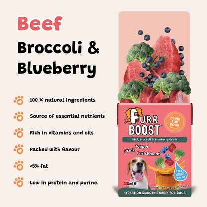 Furr Boost Beef, Broccoli and Blueberry | Carton | 400ml