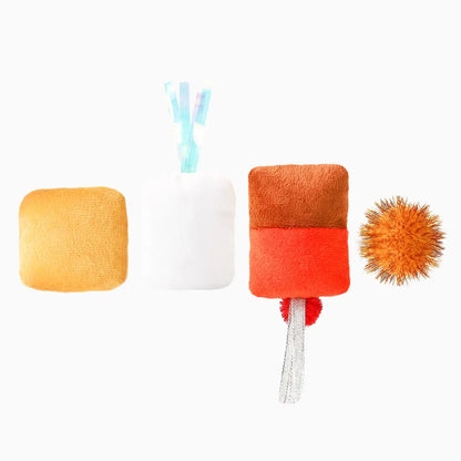 Hugsmart Pet - Camping Claws | Cat S'mores 4 Pack- Catnip Cat Toy