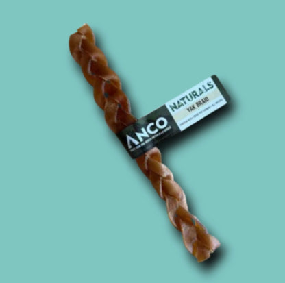 Large Yak Meat Braid Natural Chew For Dogs