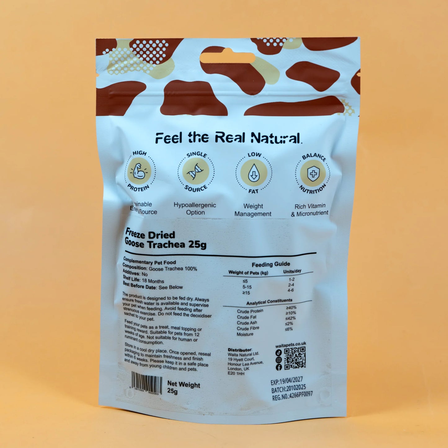 Waita Freeze Dried Goose Trachea 25g