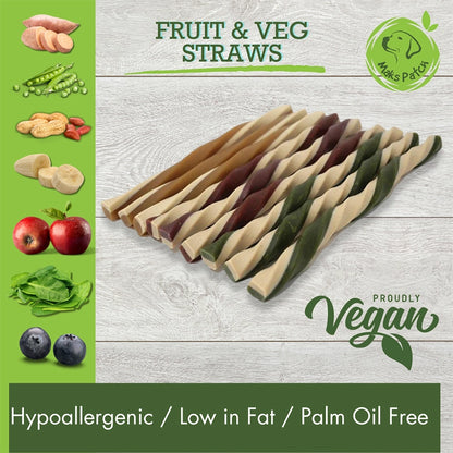 Makspatch Natural Dog Treats Fruit & Veg Straws