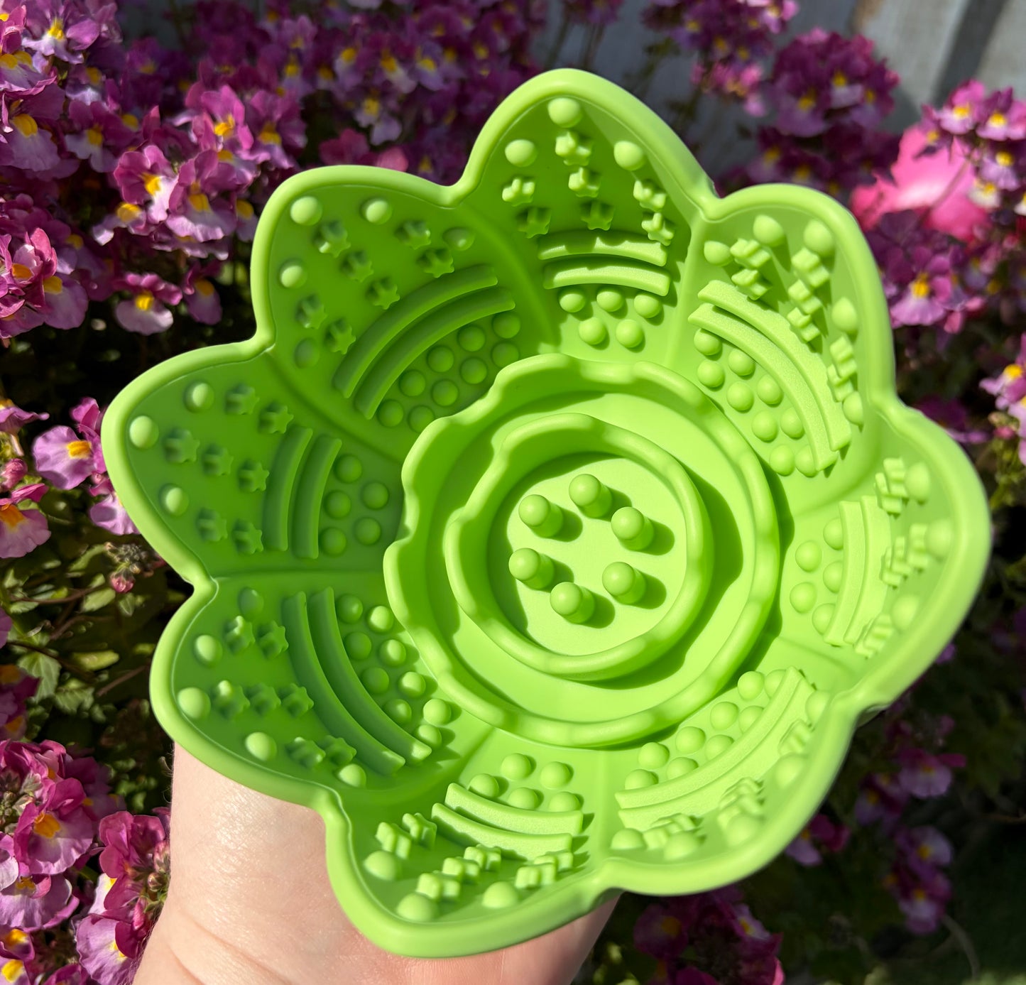 Green Lotus Dog Enrichment Slow Feeder & Licki Bowl