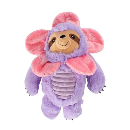 Sloth Flower Crinkle & Squeaker Dog Toy
