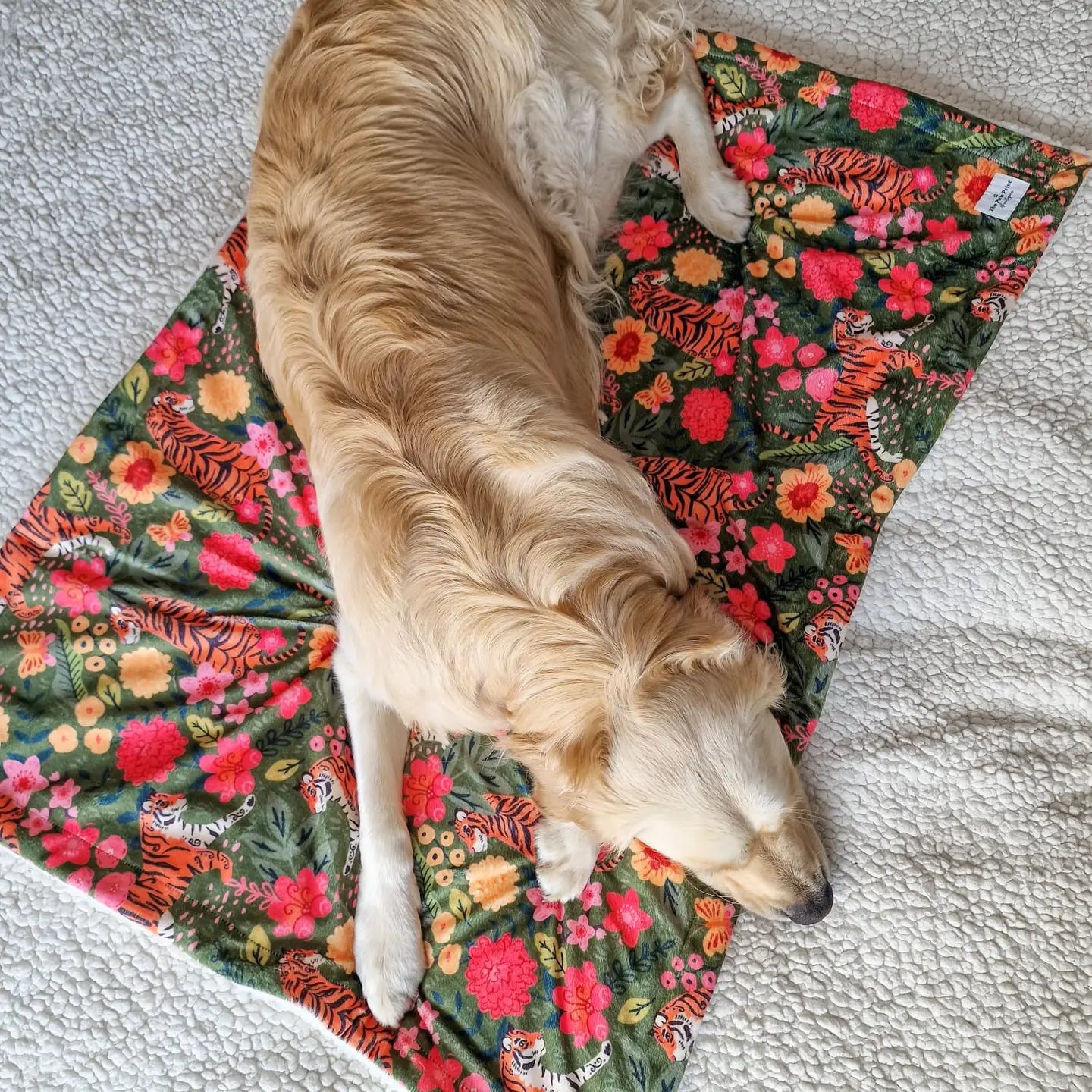 Paw Print Boutique Pet Fleece Blanket Tiger