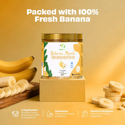Pawfect Freeze Dried Banana Treats For Dogs 60g