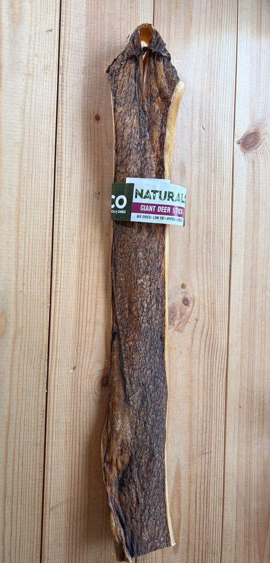 BUY ONE GET ONE HALF PRICE Giant Venison Skin Chew For Dogs