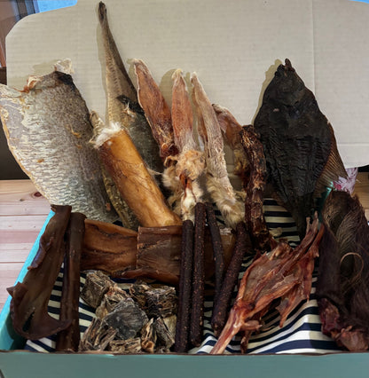 Chicken & Beef Free 24 Item Treat & Chew Bundle Box For Dogs