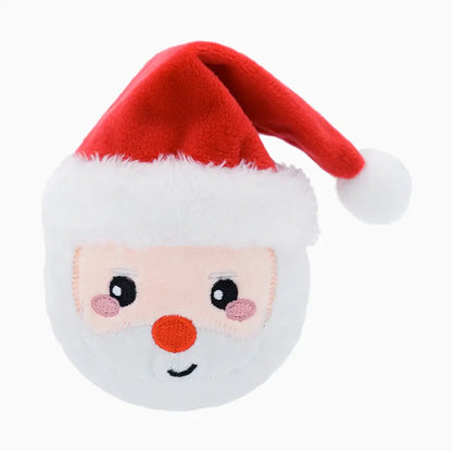 Christmas Santa Squeaky Dog Ball Toy