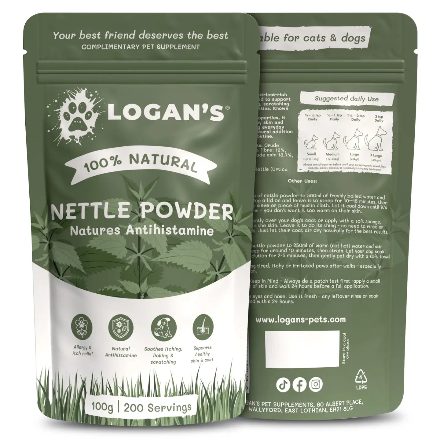 Logan’s Nettle Powder - Natures Antihistamine