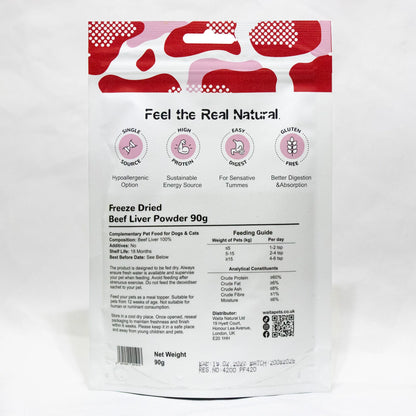 Waita Freeze Dried Beef Liver Powder 90g Food Topper For Dogs & Cats