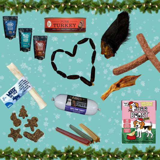 Christmas Meat Feast Deluxe 29 Item Treat Box With Christmas Card