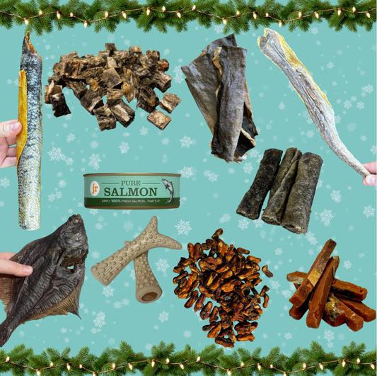 Christmas Fish Feast Deluxe 24 Item Treat Box With Christmas Card