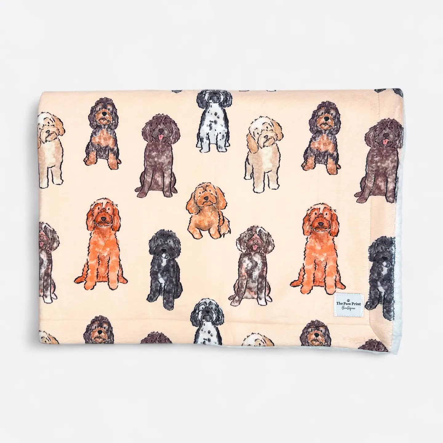 Paw Print Boutique Breed Design Dog Fleece Blankets