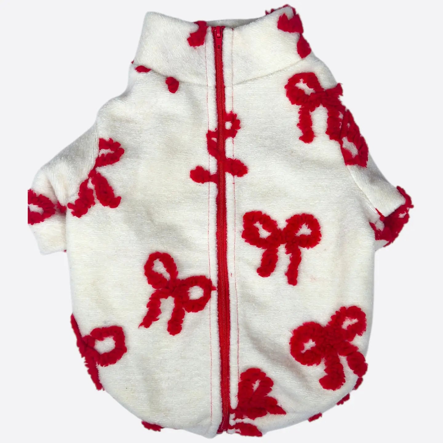 Paw Print Boutique Dog Fleece Red Bow