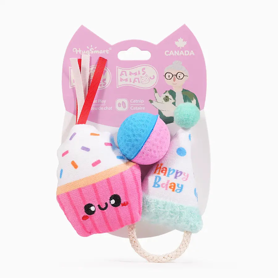 Yappy Birthday Cake & Hat - Cat Birthday Toy