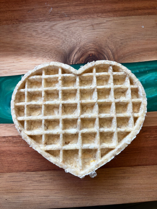 Buffalo Collagen Waffle Hearts Large Natural Dog Treat