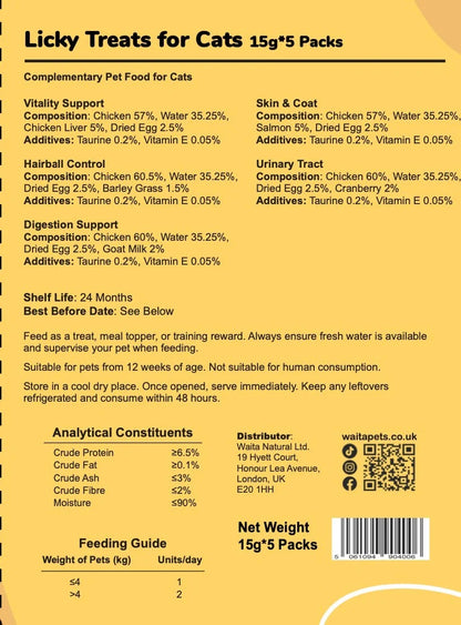 Waita Cat Licky Treats 5 x 15g