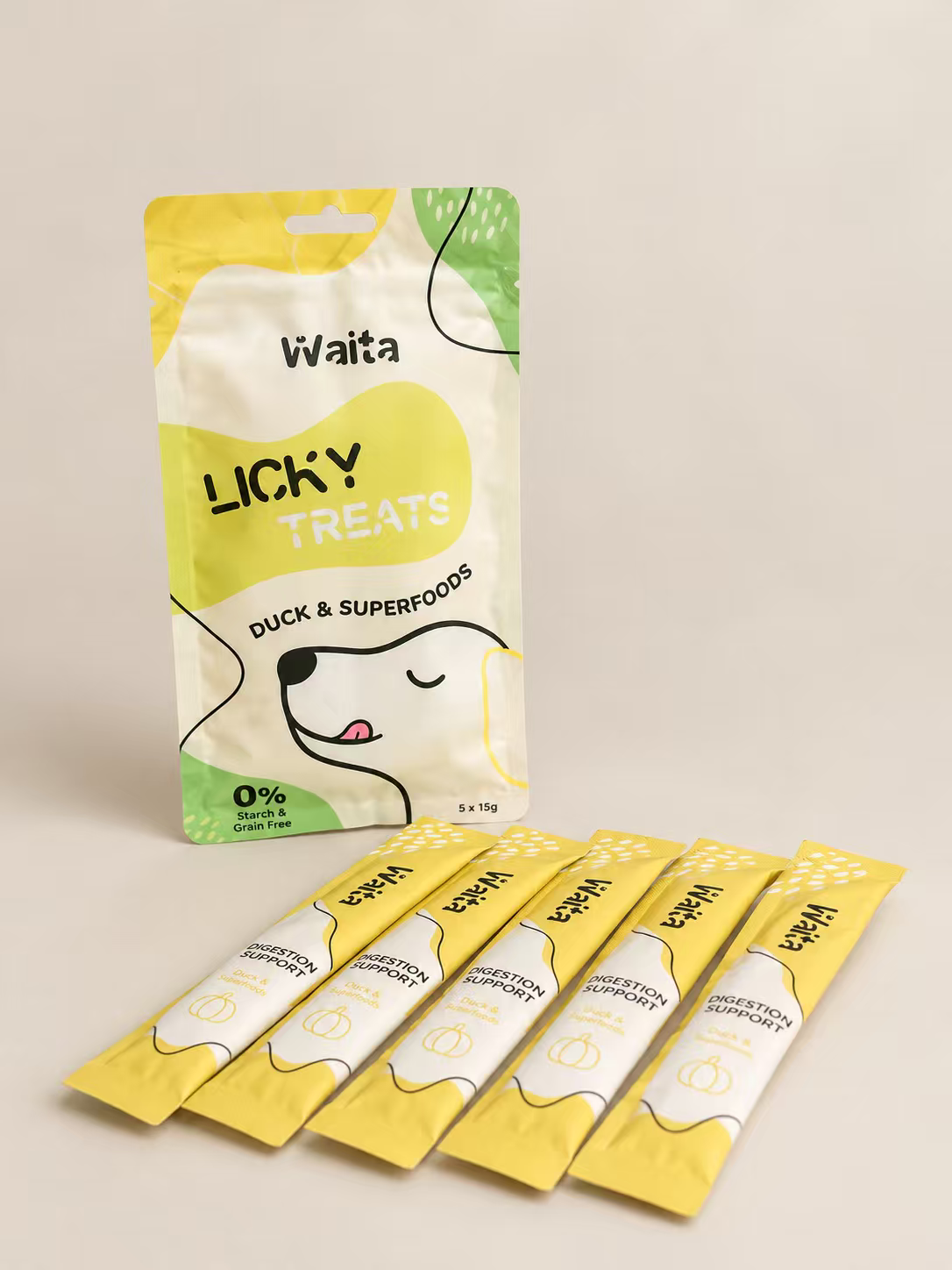 Waita Duck & Pumpkin Licky Treats 5 x 15g