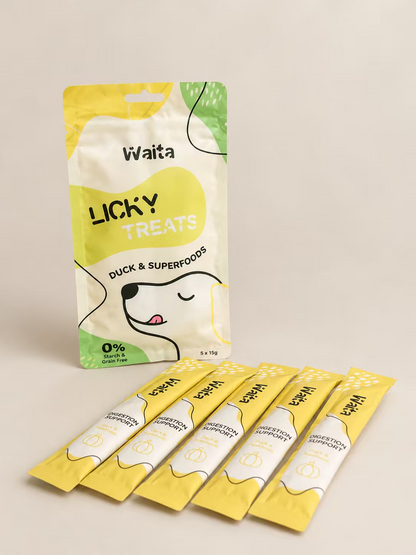Waita Duck & Pumpkin Licky Treats 5 x 15g