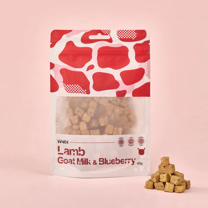 Waita Freeze Dried Lamb, Goat Milk & Blueberry Cubes 40g Treats For Cats & Dogs