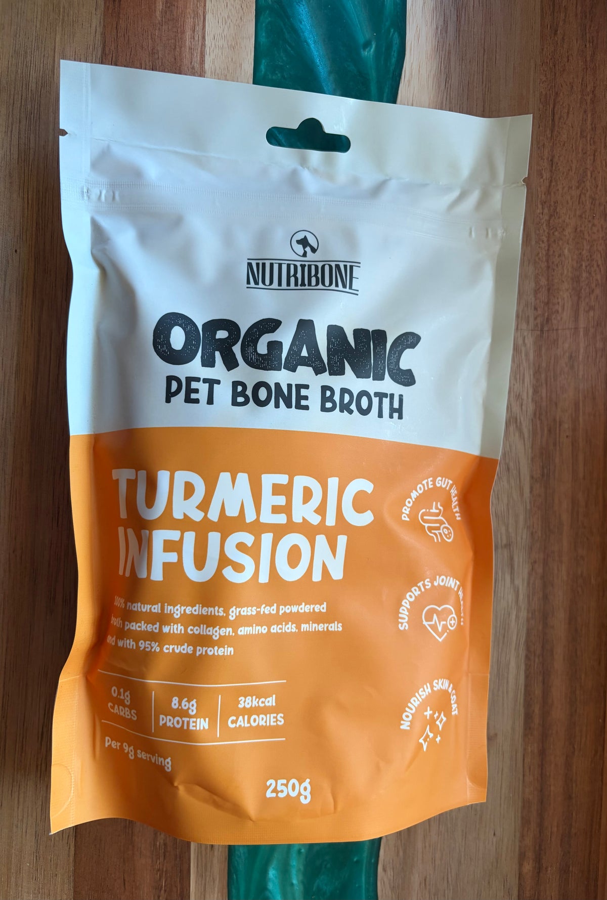 Organic Beef Bone Broth With Turmeric 250g For Cats & Dogs
