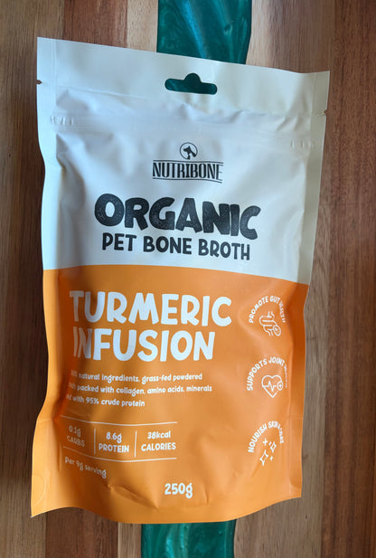 Organic Beef Bone Broth With Turmeric 250g For Cats & Dogs