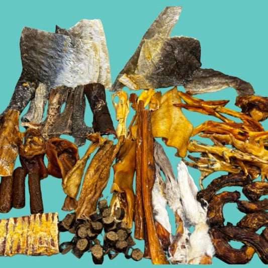 60 Mixed Natural Treats for Dogs Enrichment Box